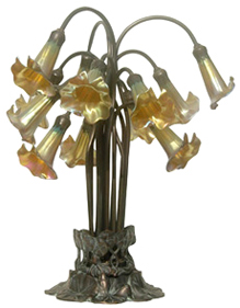 Glass Lilly Lamp