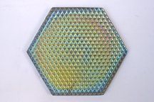 Hexagonal Tile, Blue, Green or Gold, 6" Diameter
