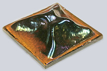 Iridescent Amber Pinchback Tile