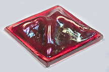 Iridescent Copper Ruby Pinchback Tile